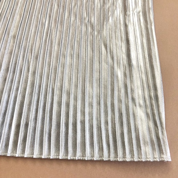 H&M Silver Pleated Midi Skirt - Picture 6 of 12